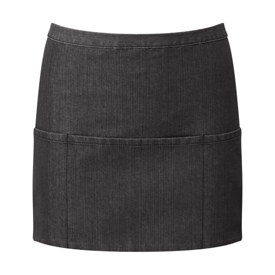 Premier Colours Collectie Denim schort met 3 zakken (Zwarte denim) - Image 1