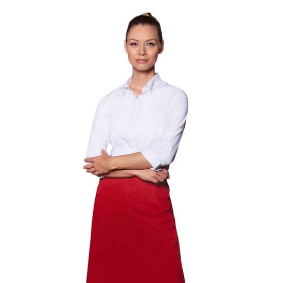 Karlowsky Basic Bistro Contrast Schort (Rood) - Image 2