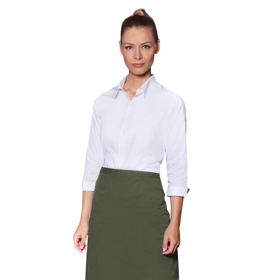 Karlowsky Basic Bistro Contrast Schort (Mosgroen) - Image 2