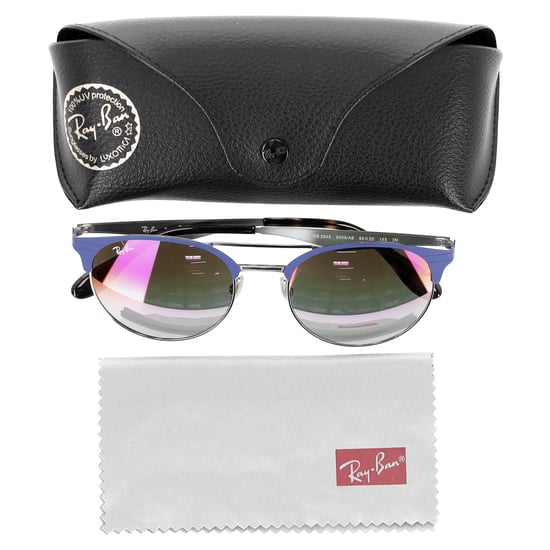 Ray Ban RB3545 spiegelzonnebril in blauw metaal - Image 6