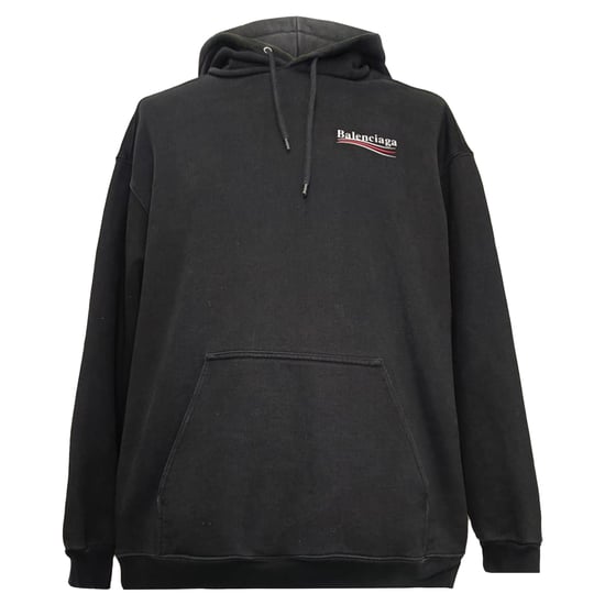Balenciaga Politieke Campagne Medium Fit Hoodie in Zwarte Katoen - Image 1