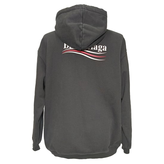 Balenciaga Politieke Campagne Medium Fit Hoodie in Zwarte Katoen - Image 3