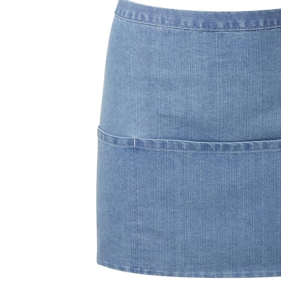 Premier Colours Collectie Denim schort met 3 zakken (Blauwe Denim) - Image 2