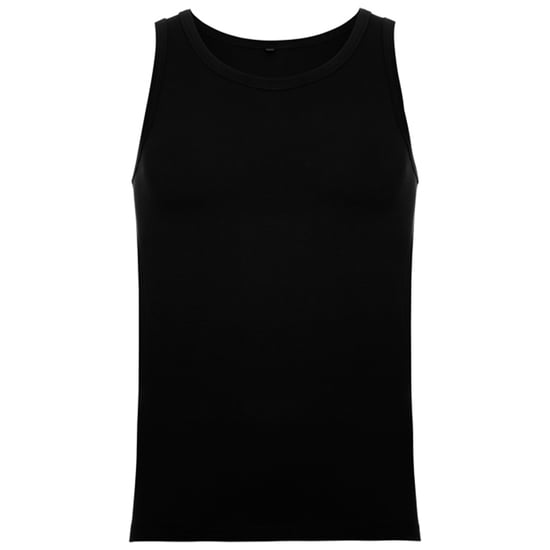 Roly Heren Texas Plain Tank Top (Zwart) - Image 1