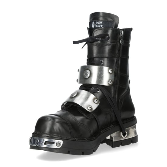 New Rock Metallic Zwarte Leren Gotische Punk Rock Hoge Laarzen - MET048-C9 - Image 6