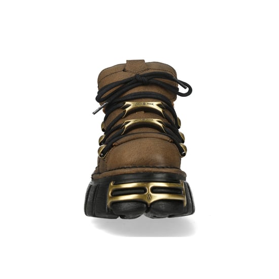 New Rock bruine leren gotische platform enkellaarsjes - M-120N-C120 - Image 5