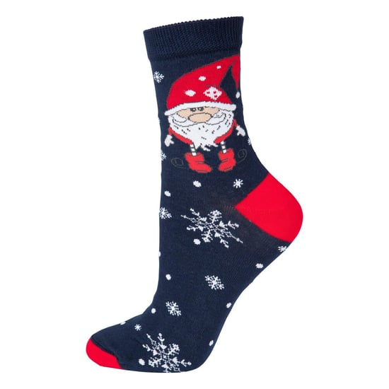 Floso Dames/Dames Kerstman Kerst Sokken (Marine) - Image 1