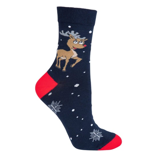 Floso Dames/Dames Rendier Kerst Sokken (Set van 2) (Marine, Rood) - Image 2