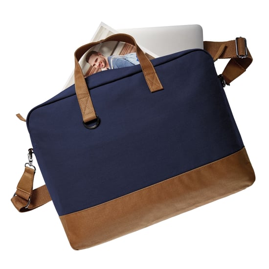 Halfar Life Laptoptas (Marine / Bruin) - Image 2