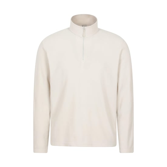 Mountain Warehouse Heren Camber II Camo Half Zip Fleece Top (Crème) - Image 1