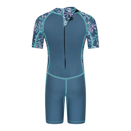 Mountain Warehouse Wetsuit met korte print voor kinderen (Donker groenblauw) - Image 2