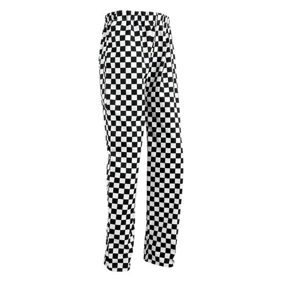 Premier Unisex Adult Essential Chef Broek (Zwart/Wit) - Image 2