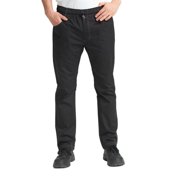 Le Chef Unisex Vouwbestendige Prep-broek (Zwart) - Image 3