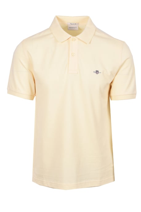 GANT REG SHIELD SS PIQUE POLO SHIRT VANILLA YELLOW - Image 1