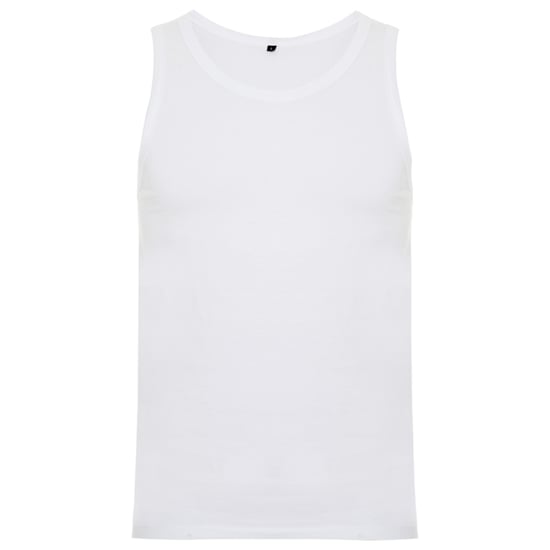 Roly Heren Texas Plain Tank Top (Wit) - Image 1