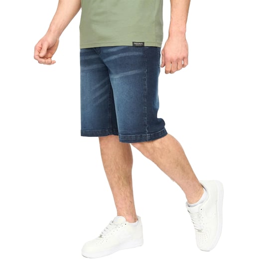 Crosshatch Heren Kamaline Denim Shorts (Donkere wasbeurt) - Image 3