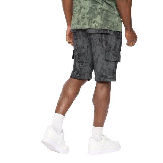 Crosshatch Heren Bardon Camo Cargo Shorts (Zwart Camo) - Image 2