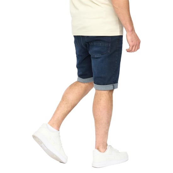 Crosshatch Heren Youlgreeve Denim Short met riem (Donker Washed) - Image 2