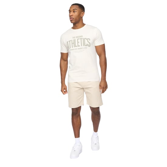 Crosshatch Heren Blansmoore Elastische Taille Shorts (Licht Steen) - Image 4