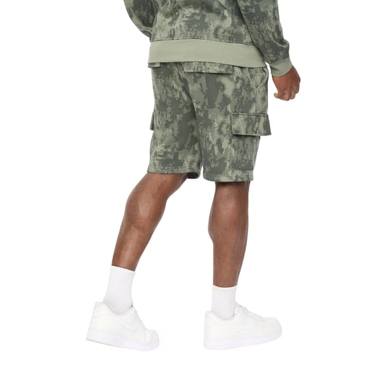 Crosshatch Heren Bardon Camo Cargo Shorts (Olijfgroen Camo) - Image 2