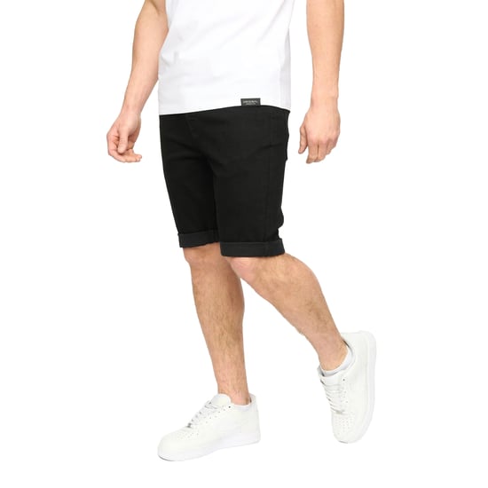 Crosshatch Heren Youlgreeve Denim Short met Riem (Zwart Gewassen) - Image 3