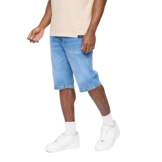 Crosshatch Heren Hammersmith Denim Shorts (Mid Wash) - Image 3