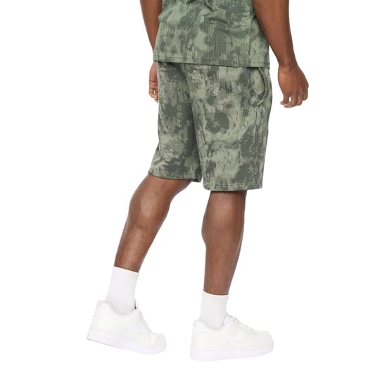 Crosshatch Heren Bardon Camo Sweatshorts (Olijfgroen Camo) - Image 2