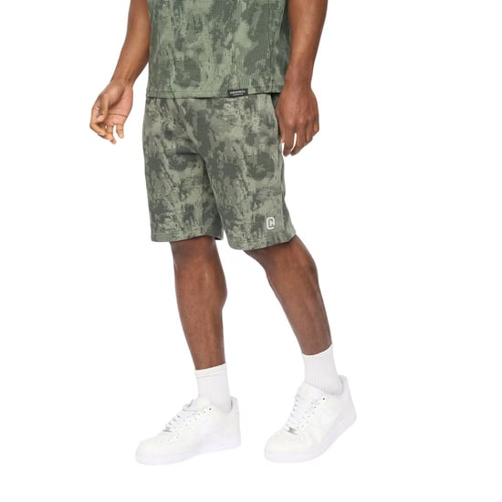 Crosshatch Heren Bardon Camo Sweatshorts (Olijfgroen Camo) - Image 3