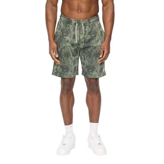 Crosshatch Heren Bardon Camo Sweatshorts (Olijfgroen Camo) - Image 4