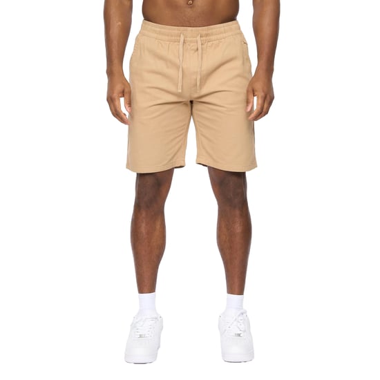 Crosshatch Heren Blansmoore Elasticaat Taille Shorts (Steen) - Image 1