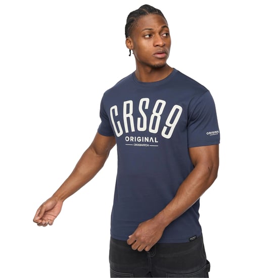 Crosshatch Heren Hallfell T-Shirt (Marineblauw) - Image 3