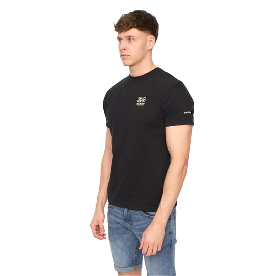 Duck and Cover Heren Lynnfold Katoenen Everyday T-Shirt (Zwart) - Image 3