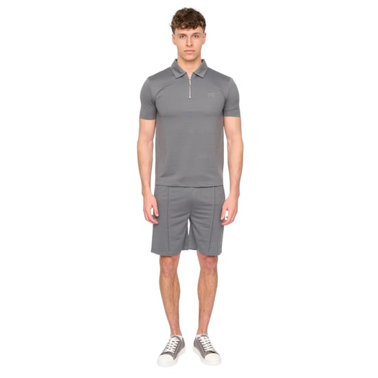 Duck and Cover Heren Medford Pintuck Everyday Polo en Shorts Set (Grijs) - Image 1