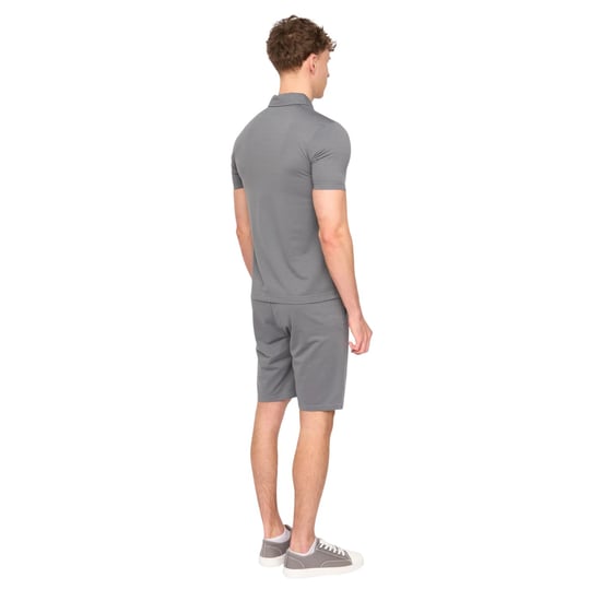 Duck and Cover Heren Medford Pintuck Everyday Polo en Shorts Set (Grijs) - Image 2