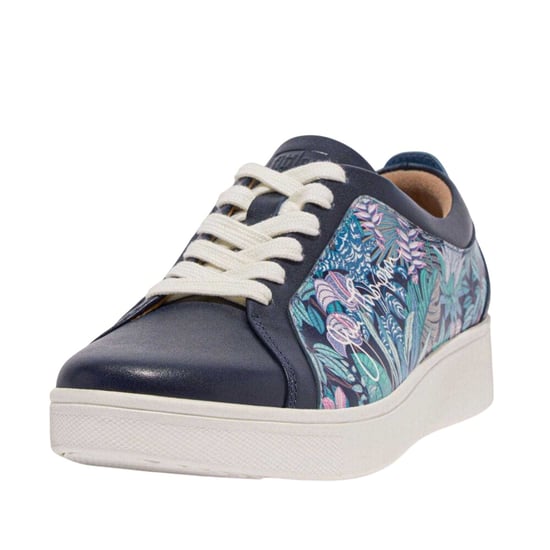 Fit Flop Dames Jim Thompson Leren Sneakers (Blauw) - Image 1