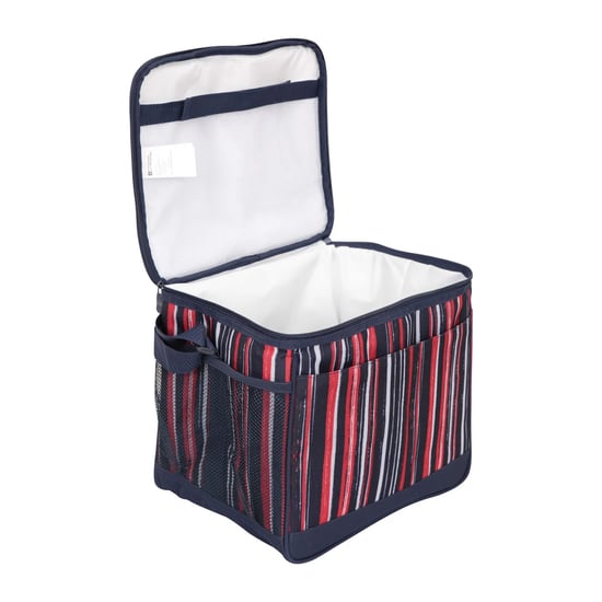 Mountain Warehouse 25L Gestreepte Koeltas (Donkerblauw) - Image 4
