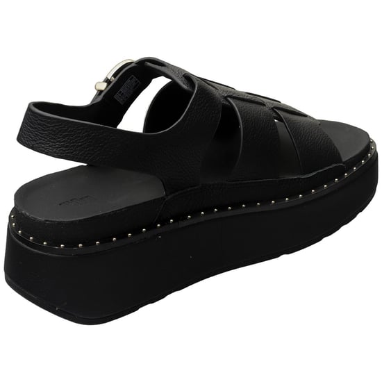 FitFlop GEN-FF Max Fisherman Tumbled Leather Dames Zwarte Sandalen - Image 3