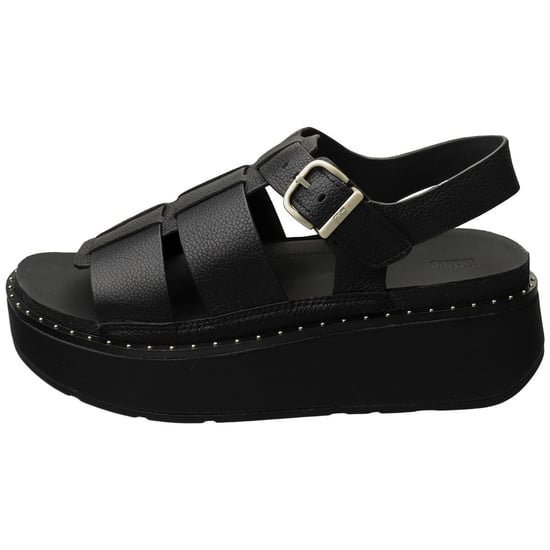 FitFlop GEN-FF Max Fisherman Tumbled Leather Dames Zwarte Sandalen - Image 4
