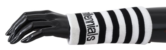 Dolce & Gabbana Black White Wool Dgmillennials Polsband herenfolie - Image 4
