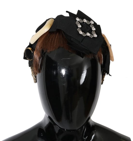 Dolce & Gabbana Clear Crystal Brown Hair Women's Headband - Image 2