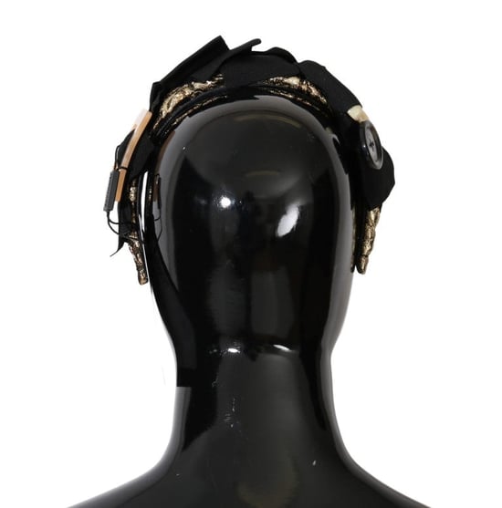 Dolce & Gabbana Clear Crystal Brown Hair Women's Headband - Image 3