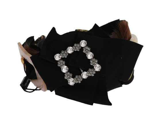 Dolce & Gabbana Clear Crystal Brown Hair Women's Headband - Image 4