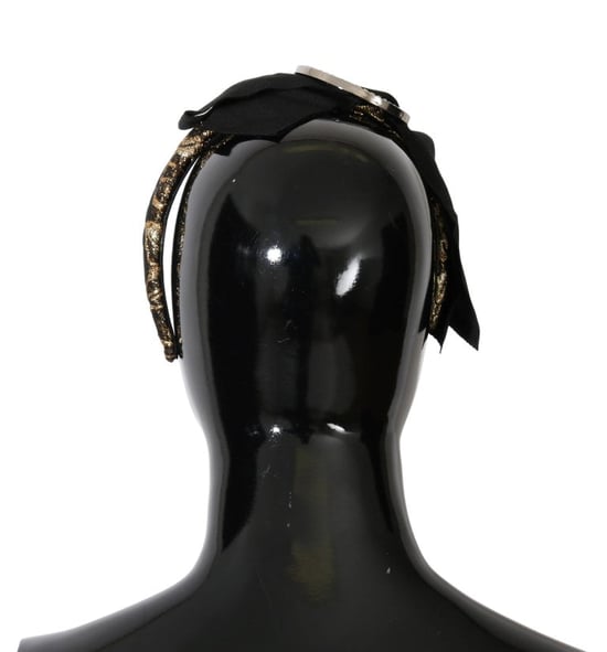 Dolce & Gabbana Black Crystal White Diadeem dameshoofdband - Image 3