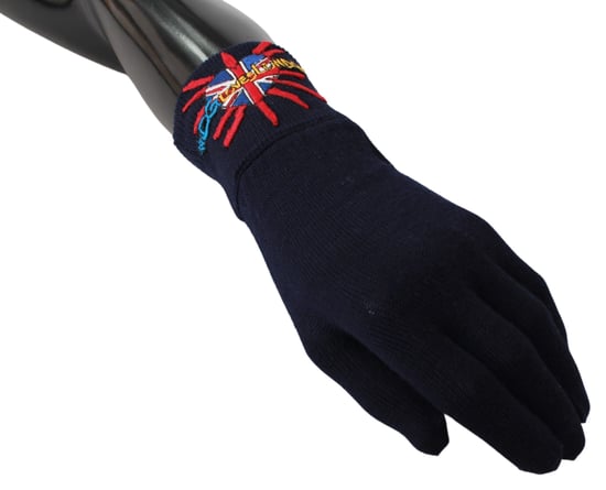 Dolce & Gabbana Blue #Dmen'slondon geborduurde wollen herenhandschoenen - Image 3