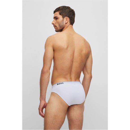 Men's Boss 3 Pack Briefs in .White 100 - Image 5
