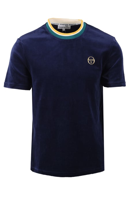 SERGIO TACCHINI MONTE VELOUR T-SHIRT MARITIME BLUE - Image 1