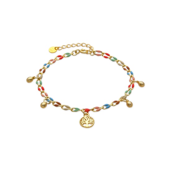 Luxenter Armband van 925 sterlingzilver en veelkleurig gelakt met 18-karaats geelgoud afwerking - Ximue - Image 1