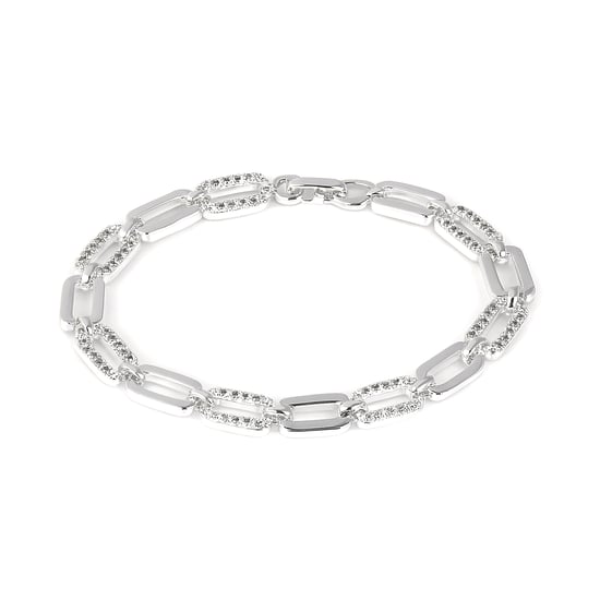 Luxenter Armband met glanzende zirkonia, afwerking in rhodium - Asgoth - Image 1