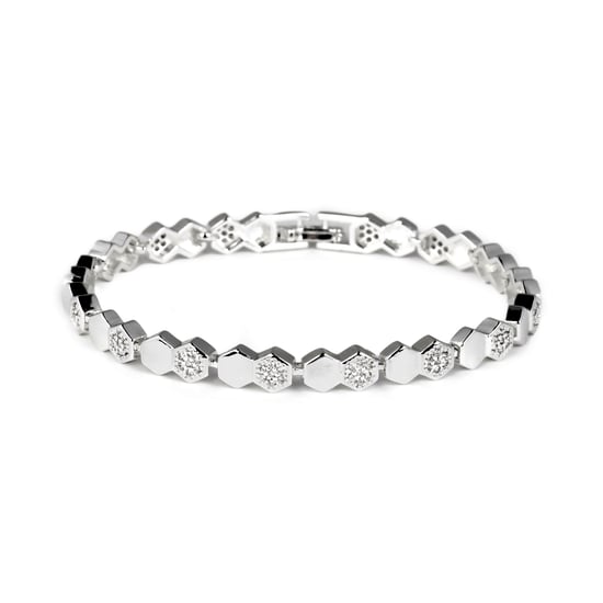 Luxenter Armband met glanzende zirkonia en rhodiumafwerking - Lyth - Image 1