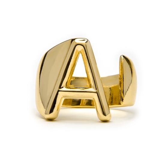 Luxenter Ring met 18-karaats geelgouden afwerking - Alphabet - Image 1